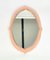 Mid-Century Pink Glass Wall Mirror, Italy, 1960s 4