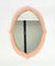 Mid-Century Pink Glass Wall Mirror, Italy, 1960s, Image 4