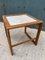 Wooden and Travertine Side Table 5