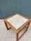 Wooden and Travertine Side Table 4