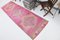 Vintage Pink Runner Rug in Wool, Image 4