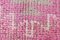 Vintage Pink Runner Rug in Wool 12
