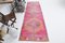 Vintage Pink Runner Rug in Wool 1