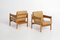 Armchairs in Oak and Leather by Uluv Krasna Jizba, 1960s, Set of 2 2