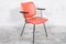 Bright Red Dining Chairs by W.H Gispen for Kembo, 1950s, Set of 4 2