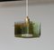 Lampada a sospensione esagonale verde in vetro di Carl Fagerlund per Orrefors, anni '60, Immagine 1