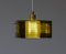 Lampe à Suspension Hexagonale en Verre Vert par Carl Fagerlund pour Orrefors, 1960s 5