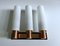 Vintage Danish Modern Sconce in Copper and Glass from Kaiser Idell, 1960s 4