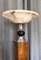 Lámpara Art Déco de nogal, cromo y alabastro, Imagen 2