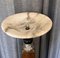 Art Deco Lampe aus Walnuss, Chrom und Alabaster 5