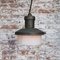 Vintage Copper White Opaline Glass Industrial Pendant from Industria Rotterdam, 1920s 7