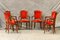 Red Dining Chairs, Set of 6 6