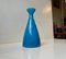 Teal Blue Cased Glass Vase from Holmegaard, 1970s 2