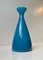 Teal Blue Cased Glass Vase from Holmegaard, 1970s 1