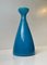 Teal Blue Cased Glass Vase from Holmegaard, 1970s, Image 1