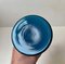 Teal Blue Cased Glass Vase from Holmegaard, 1970s 5