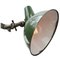 Vintage Green Enamel Industrial Cast Iron Scone Wall Light 4