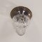 Art Deco Deckenlampe aus Messing & geschliffenem Glas, 1930er 3