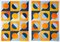 Natalia Roman, Yellow and Blue Diptych of Sunset Tiles, 2022, Acrylic on Watercolor Paper 1