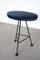 Bar Stools in Iron and Blue Velvet, 1960s, Set of 2, Image 2