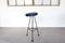 Bar Stools in Iron and Blue Velvet, 1960s, Set of 2, Image 4