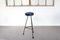 Bar Stools in Iron and Blue Velvet, 1960s, Set of 2, Image 5