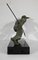 Art Deco Bronze Le Guetteur au Javelot Sculpture by A. Ouline 20