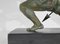 Scultura Le Guetteur au Javelot Art Déco in bronzo di A. Ouline, Immagine 28