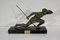 Art Deco Bronze Le Guetteur au Javelot Sculpture by A. Ouline 1