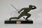 Art Deco Bronze Le Guetteur au Javelot Sculpture by A. Ouline, Image 4