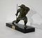 Escultura Le Guetteur au Javelot Art Déco de bronce de A. Ouline, Imagen 3