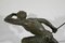 Art Deco Bronze Le Guetteur au Javelot Sculpture by A. Ouline 25