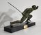 Art Deco Bronze Le Guetteur au Javelot Sculpture by A. Ouline 2