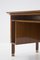 Vintage Italian Walnut Wood Brass and Glass Desk, Image 3
