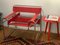 Wassily Armlehnstuhl in Rotem Leinen von Marcel Breuer für Knoll International 10