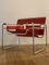 Wassily Armlehnstuhl in Rotem Leinen von Marcel Breuer für Knoll International 18