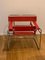 Wassily Armchair in Red Canvas by Marcel Breuer for Knoll International 8