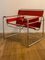 Wassily Armlehnstuhl in Rotem Leinen von Marcel Breuer für Knoll International 3