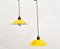 Yellow Enamel Lampiatta Pendant Lamps by Jonathan De Pas & Donato Durbino from Stilnovo, 1960s, Set of 2 1