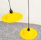 Yellow Enamel Lampiatta Pendant Lamps by Jonathan De Pas & Donato Durbino from Stilnovo, 1960s, Set of 2 3