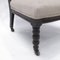 Gilt & Jappaned Wood Low Occasional Chair With Embossed Leather Top Rail by Bruce Talbert, Image 3