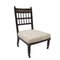 Gilt & Jappaned Wood Low Occasional Chair With Embossed Leather Top Rail by Bruce Talbert, Image 1