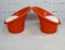 Danish Armchairs in Orange Plastics by Ole Gjerløv-Knudsen & Torben Lind for Orth Plast., 1970, Set of 2 6