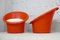 Danish Armchairs in Orange Plastics by Ole Gjerløv-Knudsen & Torben Lind for Orth Plast., 1970, Set of 2 20