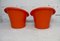 Danish Armchairs in Orange Plastics by Ole Gjerløv-Knudsen & Torben Lind for Orth Plast., 1970, Set of 2 11