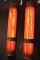 Vintage French Tall Red Glass Sconce 8
