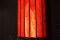 Französische Lange Vintage Wandlampe aus Rotem Glas 9