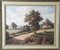 P. Wilson, Paesaggio con casa rustica e prato fiorito, Olio su tela, Incorniciato, Immagine 7