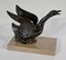 Patinated Metal and Marble Swan Bookends, 1930s-1940s, Set of 2, Image 6
