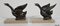 Fermalibri a forma di cigno in metallo patinato e marmo, anni '30 e '40, set di 2, Immagine 14
